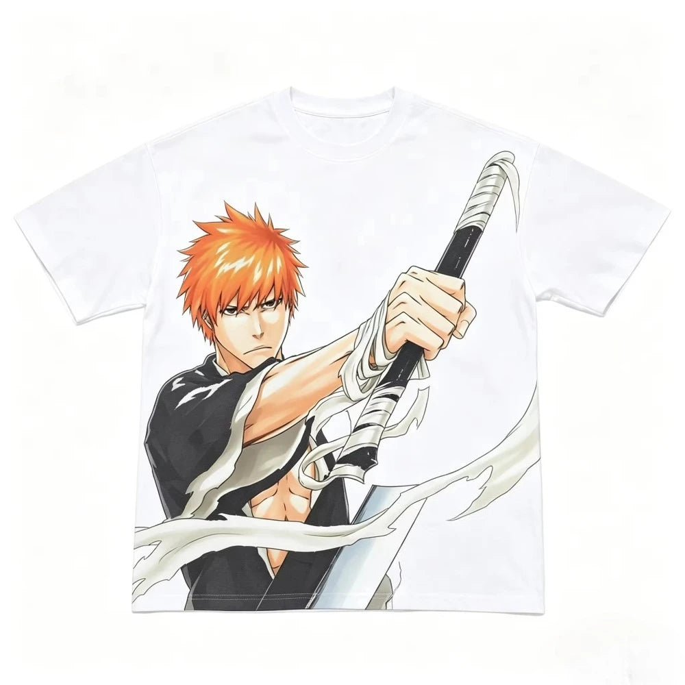 Ichigo Kurosaki Graphic T-Shirt · Black & White Designs