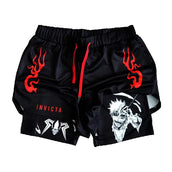 Anime Graphic Layered Sports Shorts · Ichigo & Kaneki