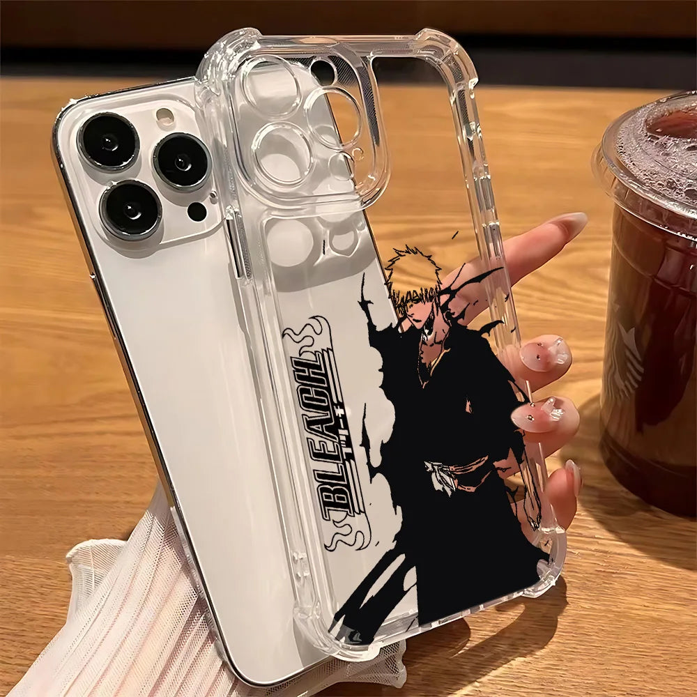 BLEACH Clear iPhone Case · Manga Line Art